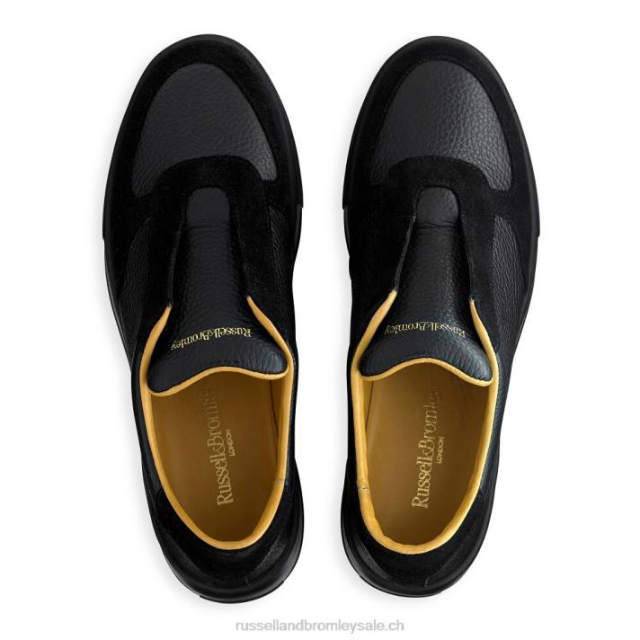 noir 8BN615 femmes Russell And Bromley baskets park ave à plateforme sans lacets