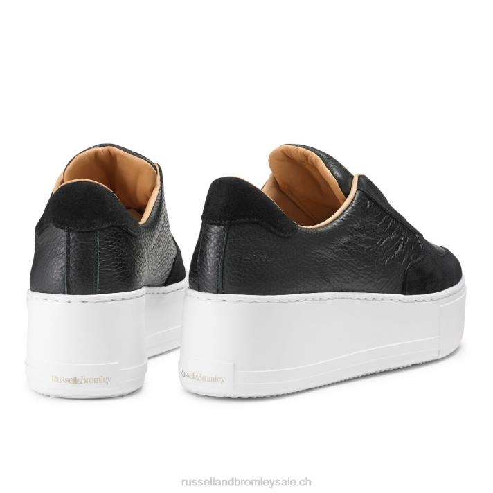 noir 8BN637 femmes Russell And Bromley baskets park ave à plateforme sans lacets