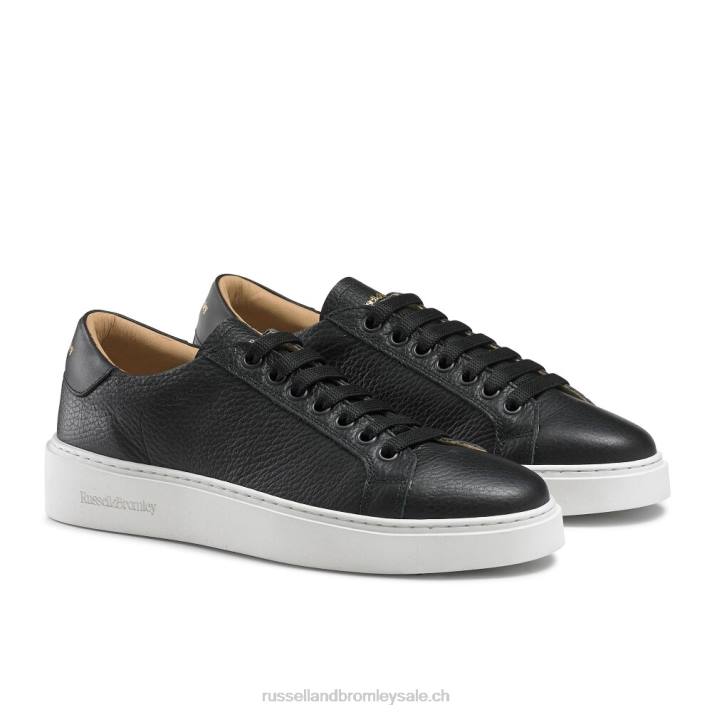 noir 8BN640 femmes Russell And Bromley haut bas brillant à lacets