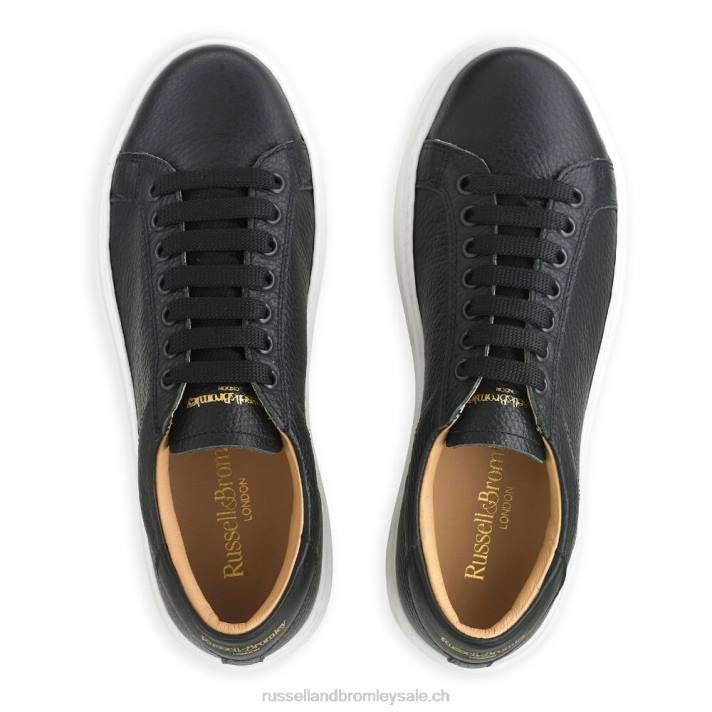 noir 8BN640 femmes Russell And Bromley haut bas brillant à lacets