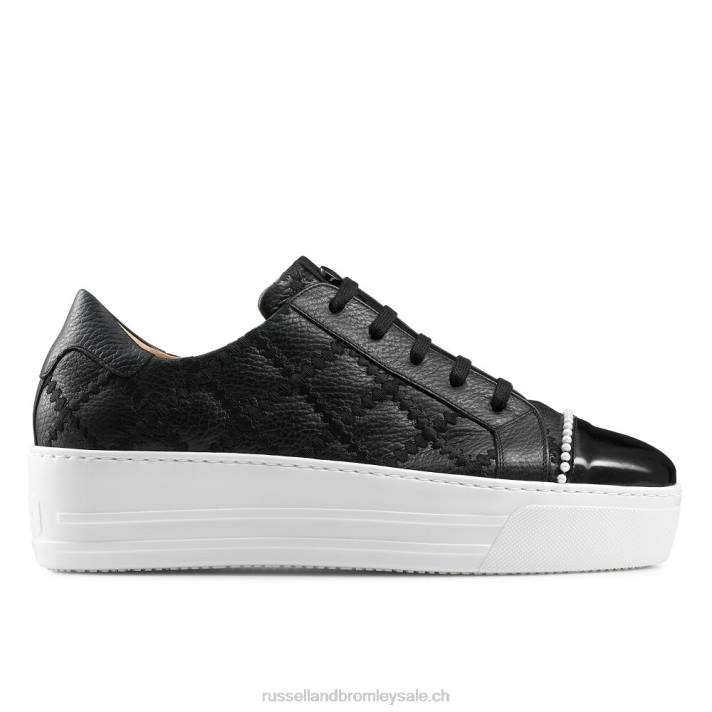 noir 8BN662 femmes Russell And Bromley baskets Esplanade à lacets