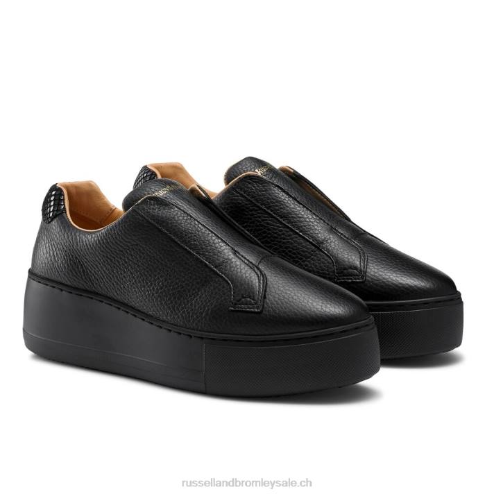 noir 8BN66 femmes Russell And Bromley baskets sans lacets Park Up