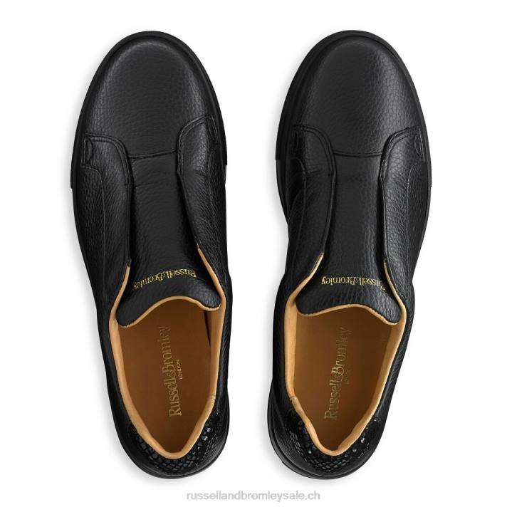 noir 8BN66 femmes Russell And Bromley baskets sans lacets Park Up