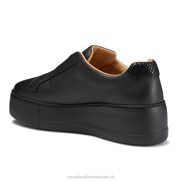 noir 8BN66 femmes Russell And Bromley baskets sans lacets Park Up