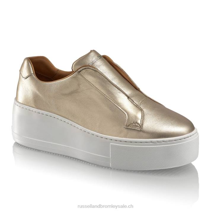 or 8BN619 femmes Russell And Bromley baskets sans lacets Park Up