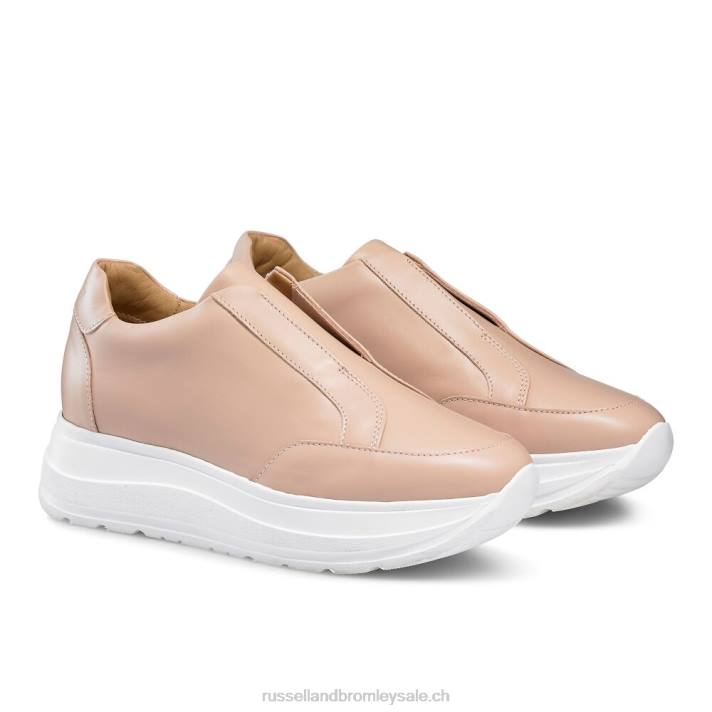rose 8BN649 femmes Russell And Bromley accélérer le coureur sans lacets