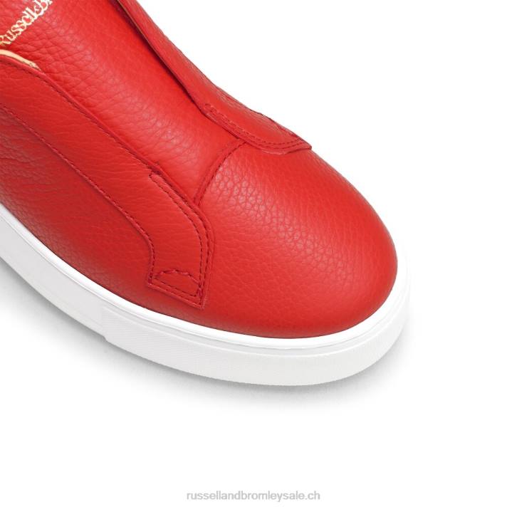 rouge 8BN623 femmes Russell And Bromley baskets sans lacets Park Up