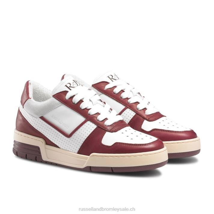 rouge 8BN671 femmes Russell And Bromley sneaker League à perforations