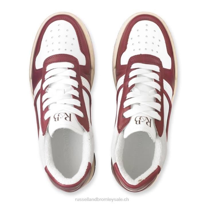 rouge 8BN671 femmes Russell And Bromley sneaker League à perforations