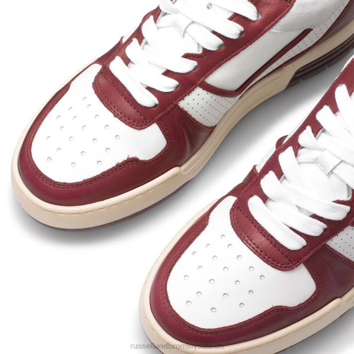 rouge 8BN671 femmes Russell And Bromley sneaker League à perforations