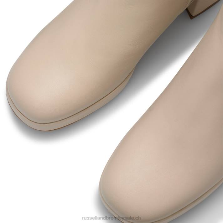 beige 8BN6272 femmes Russell And Bromley démarrage propre de la plate-forme blockboot