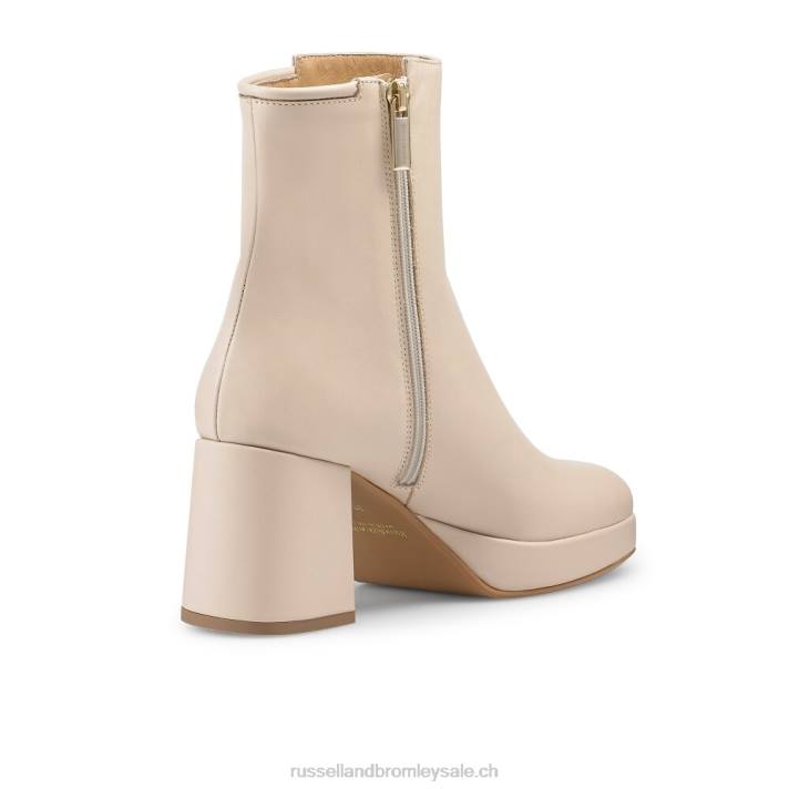 beige 8BN6272 femmes Russell And Bromley démarrage propre de la plate-forme blockboot