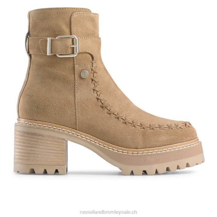beige 8BN6295 femmes Russell And Bromley dryleks hipstitch : talon empilé au point de surjet
