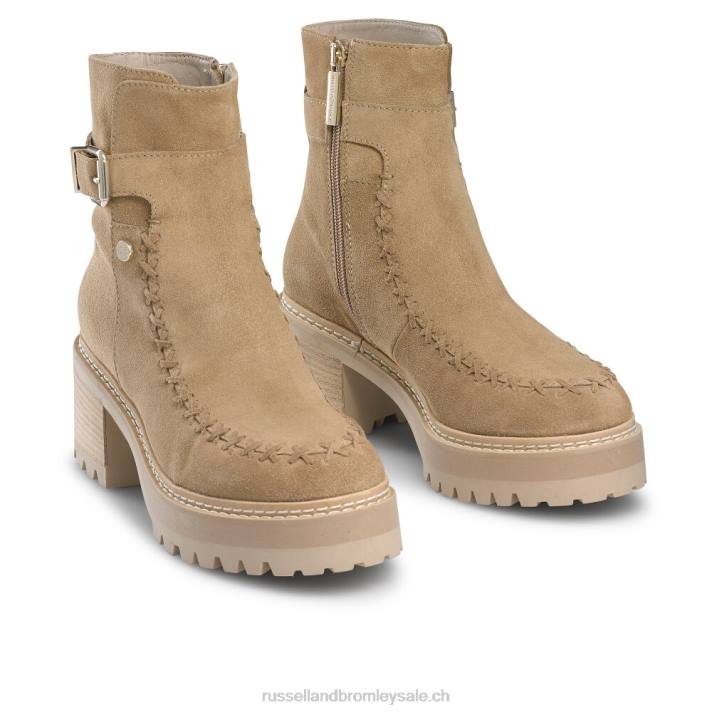 beige 8BN6295 femmes Russell And Bromley dryleks hipstitch : talon empilé au point de surjet