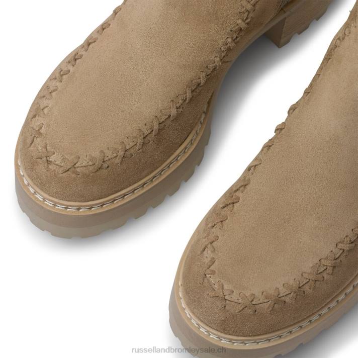 beige 8BN6295 femmes Russell And Bromley dryleks hipstitch : talon empilé au point de surjet