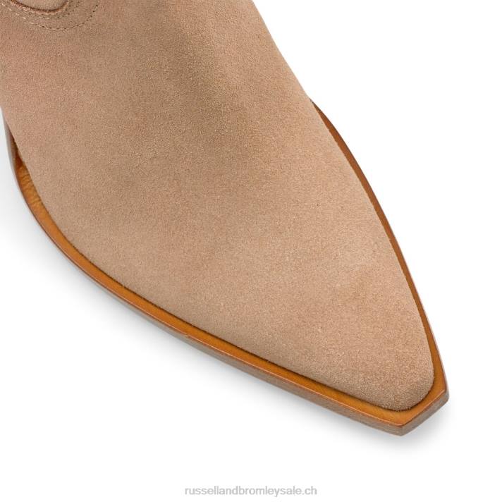 beige 8BN6344 femmes Russell And Bromley botte western à talon cash