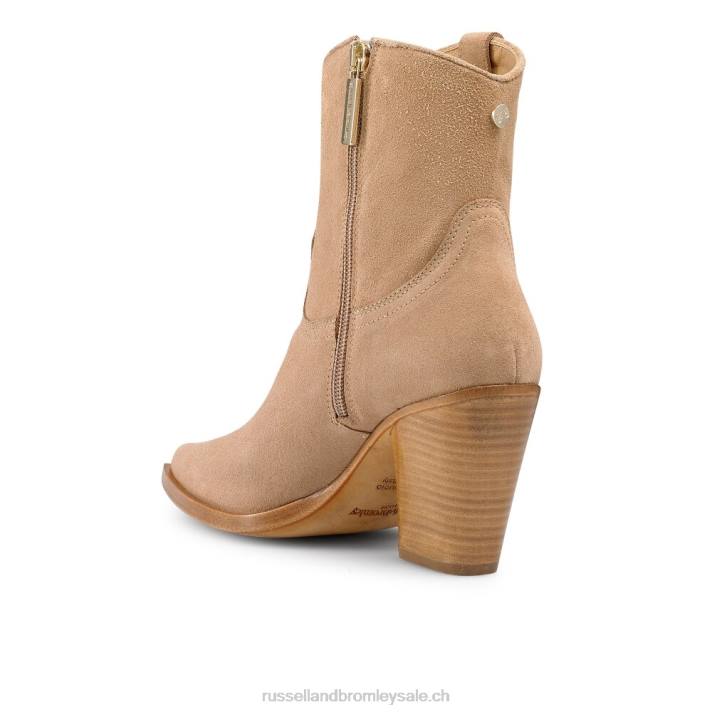 beige 8BN6344 femmes Russell And Bromley botte western à talon cash