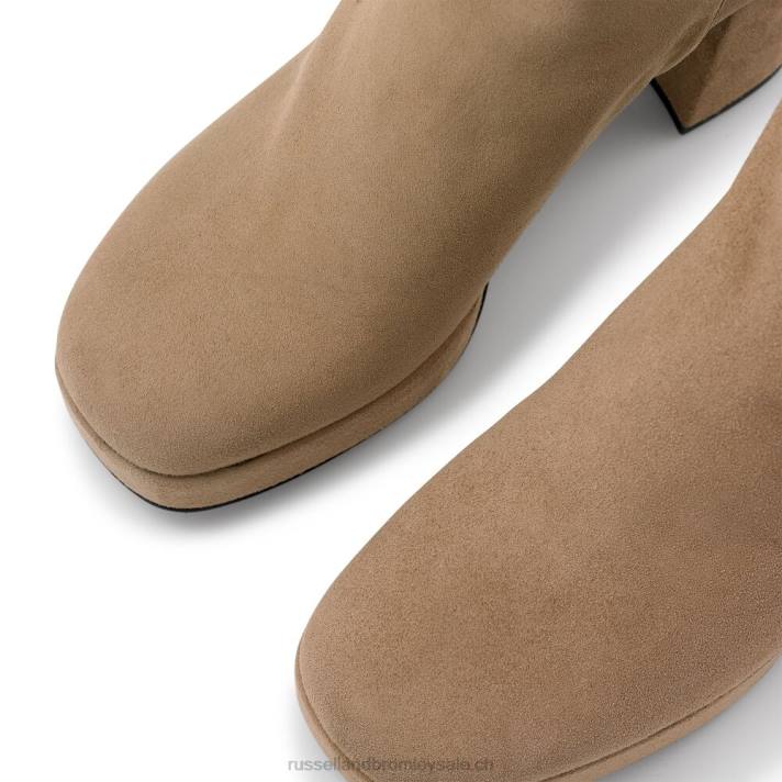 beige 8BN6354 femmes Russell And Bromley miel hi plate-forme stretch genou haut