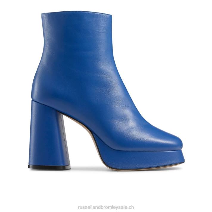 bleu 8BN6326 femmes Russell And Bromley botte plate-forme nette finesse