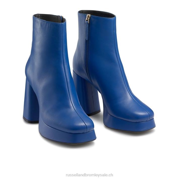 bleu 8BN6326 femmes Russell And Bromley botte plate-forme nette finesse