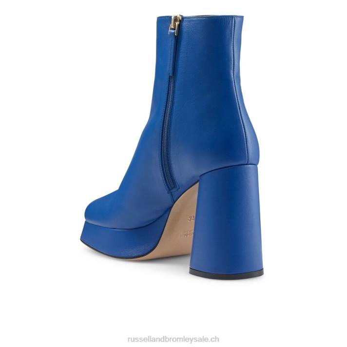 bleu 8BN6326 femmes Russell And Bromley botte plate-forme nette finesse