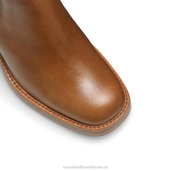 bronzer 8BN6292 femmes Russell And Bromley botte à talon empilé en bois pallomini