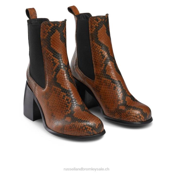 bronzer 8BN6317 femmes Russell And Bromley botte chelsea à bout ouvert hackney