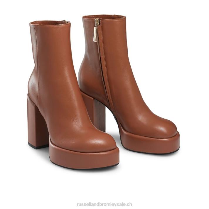 bronzer 8BN6325 femmes Russell And Bromley botte Webster à bout rond