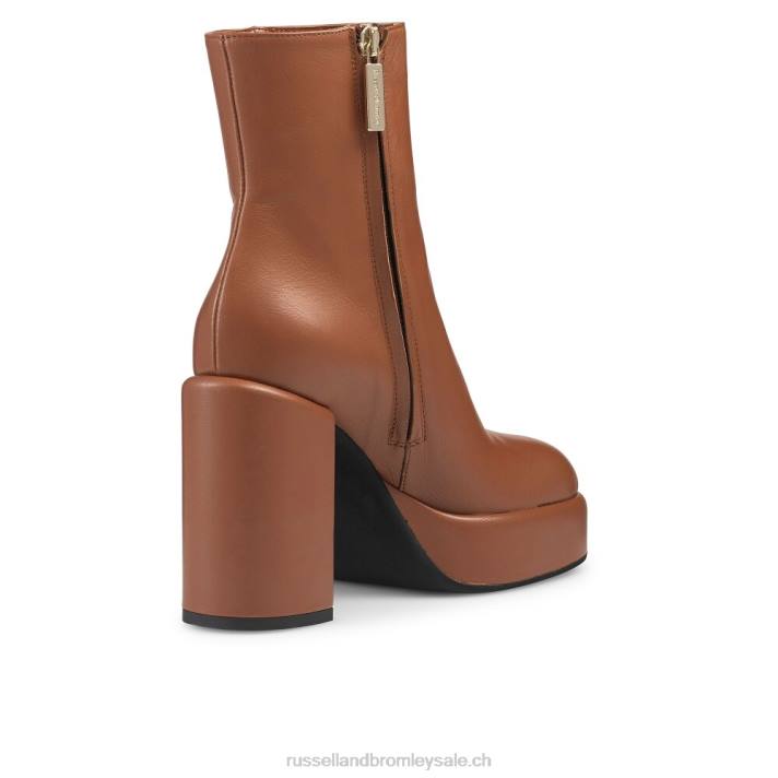 bronzer 8BN6325 femmes Russell And Bromley botte Webster à bout rond