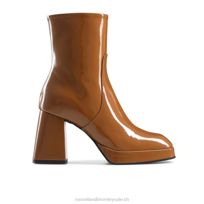 bronzer 8BN6330 femmes Russell And Bromley bottes à plateforme et talon évasé