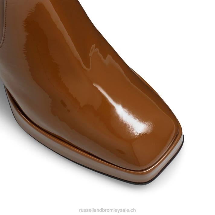 bronzer 8BN6330 femmes Russell And Bromley bottes à plateforme et talon évasé