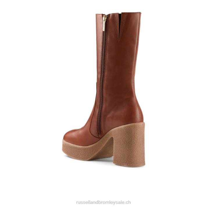 bronzer 8BN6338 femmes Russell And Bromley botte à plateforme en crêpe stevie