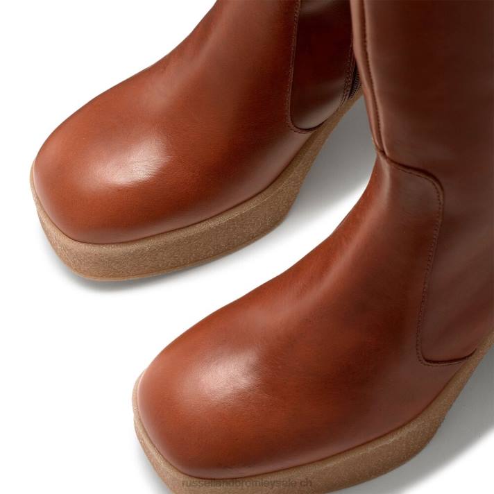 bronzer 8BN6338 femmes Russell And Bromley botte à plateforme en crêpe stevie