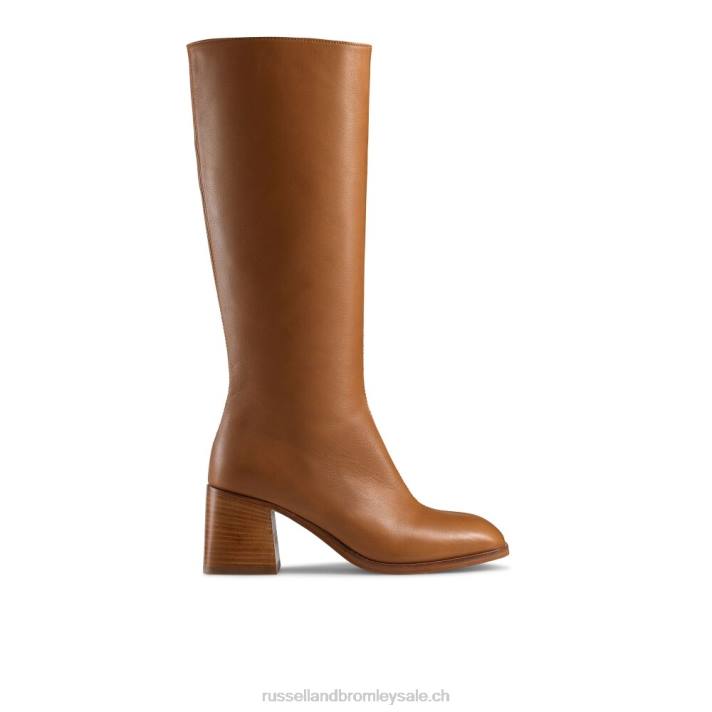 bronzer 8BN6356 femmes Russell And Bromley twiggy talon empilé au genou