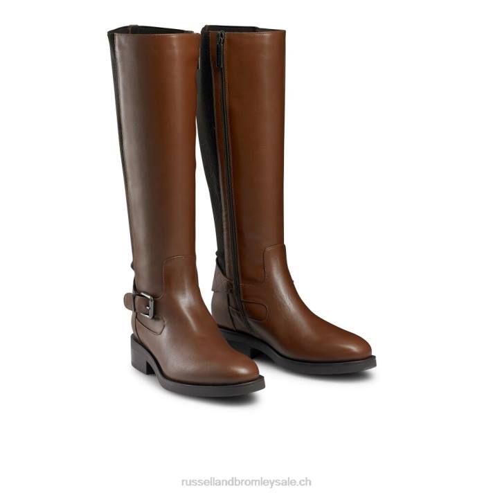 bronzer 8BN6357 femmes Russell And Bromley bottes d\'équitation hautes stormfront dryleks
