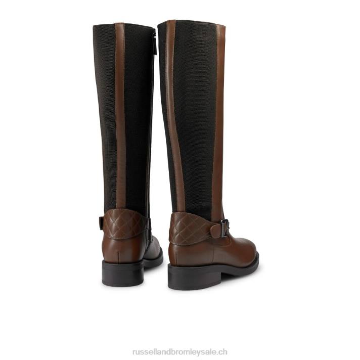 bronzer 8BN6357 femmes Russell And Bromley bottes d\'équitation hautes stormfront dryleks