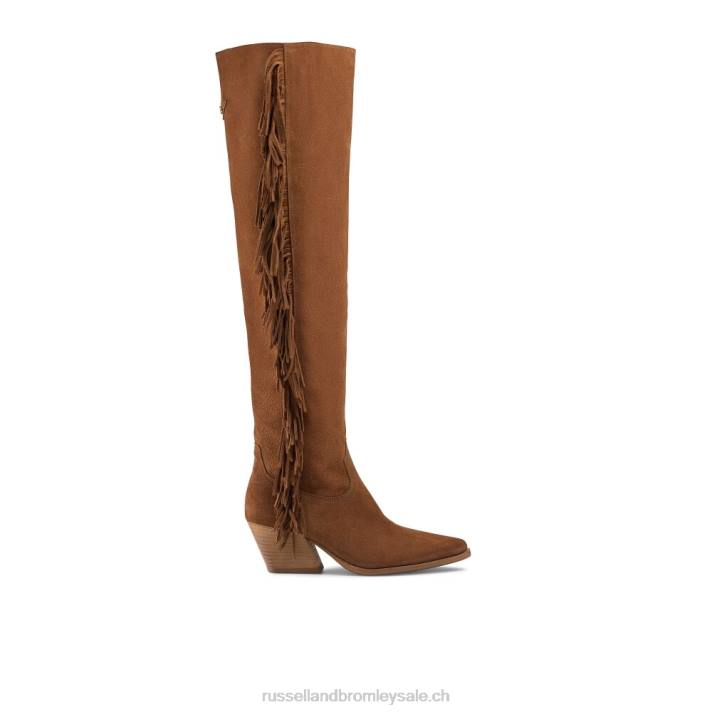 bronzer 8BN6365 femmes Russell And Bromley swish sur le genou western