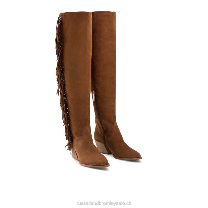 bronzer 8BN6365 femmes Russell And Bromley swish sur le genou western