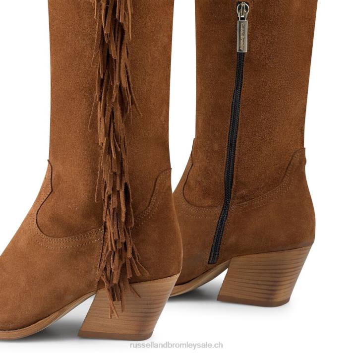 bronzer 8BN6365 femmes Russell And Bromley swish sur le genou western