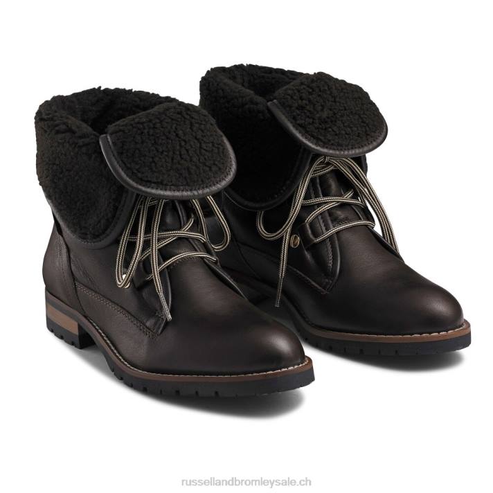 brun 8BN6260 femmes Russell And Bromley randonneur douillet en fausse laine