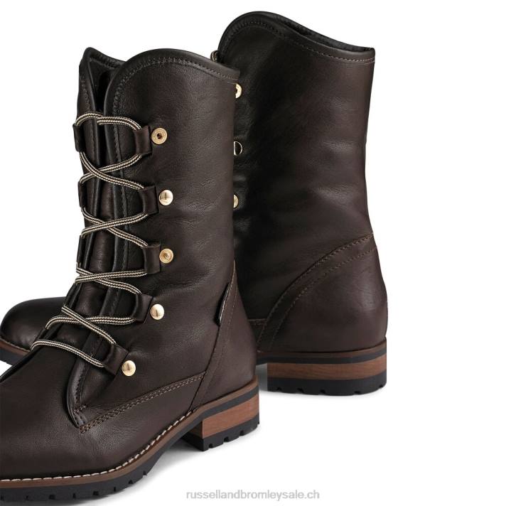 brun 8BN6260 femmes Russell And Bromley randonneur douillet en fausse laine