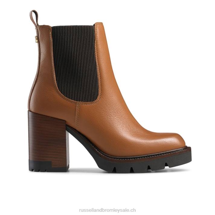 brun 8BN6318 femmes Russell And Bromley botte chelsea à crampons