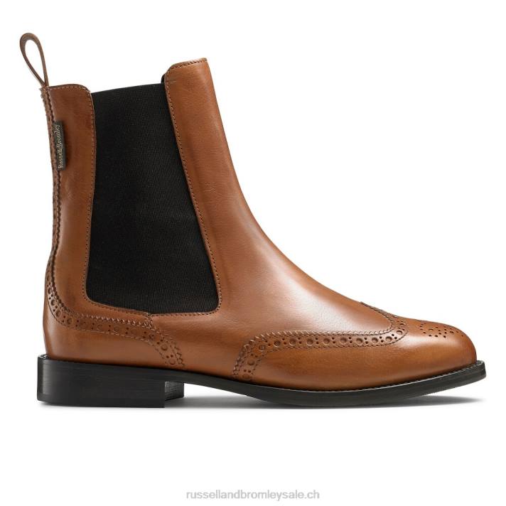 brun 8BN6331 femmes Russell And Bromley botte chelsea richelieu fitzrovia