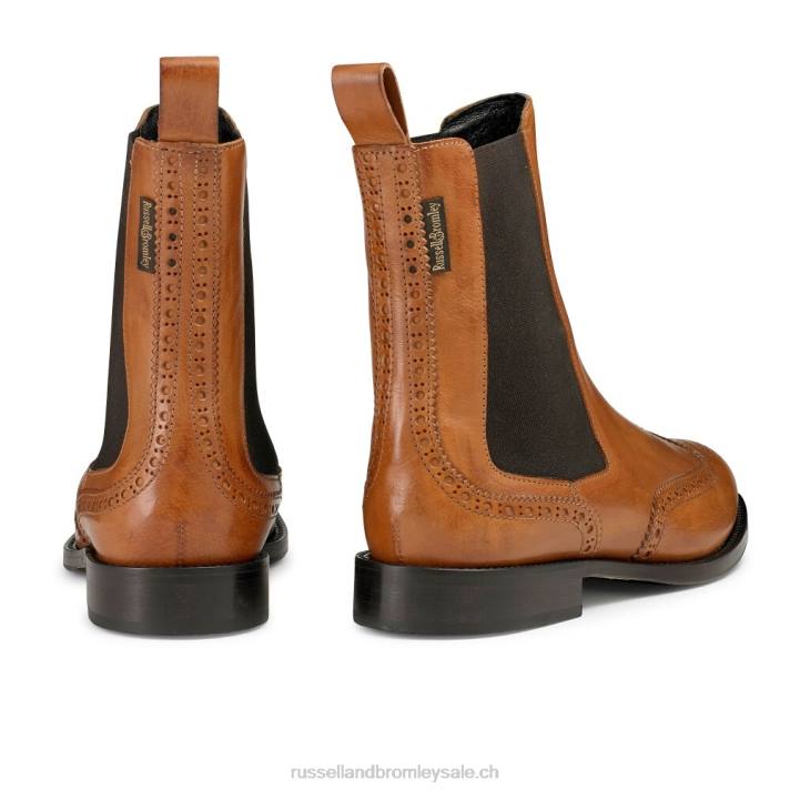 brun 8BN6331 femmes Russell And Bromley botte chelsea richelieu fitzrovia