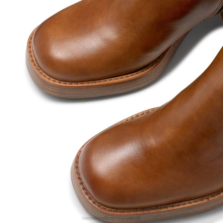 brun 8BN6341 femmes Russell And Bromley botte gaucho à talon carré