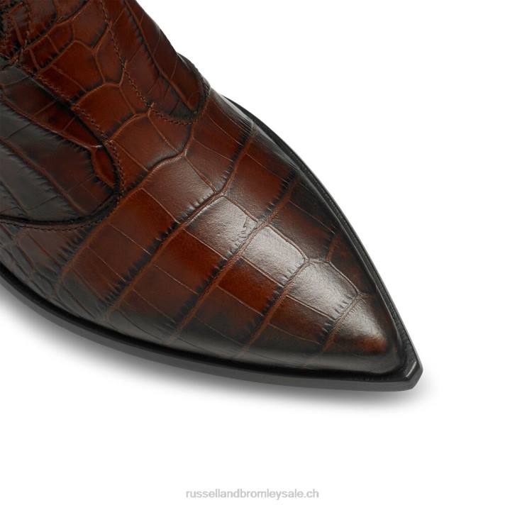 brun 8BN6363 femmes Russell And Bromley saloon genou haute western