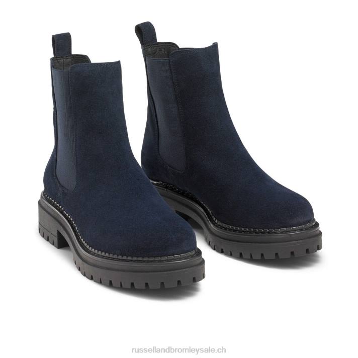 marine 8BN6273 femmes Russell And Bromley botte chelsea de combat d\'entreprise