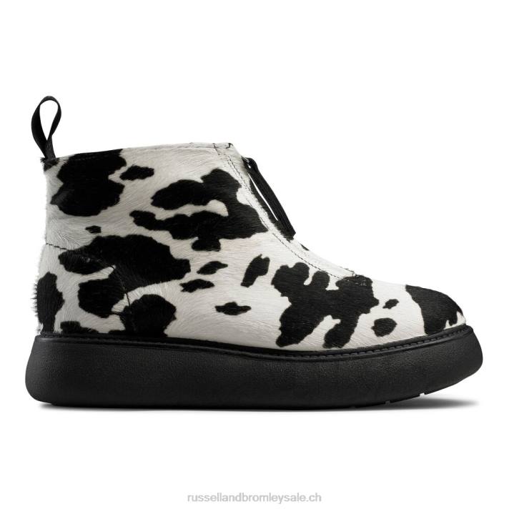 multi 8BN6315 femmes Russell And Bromley bottes zippées à bulles sur le devant