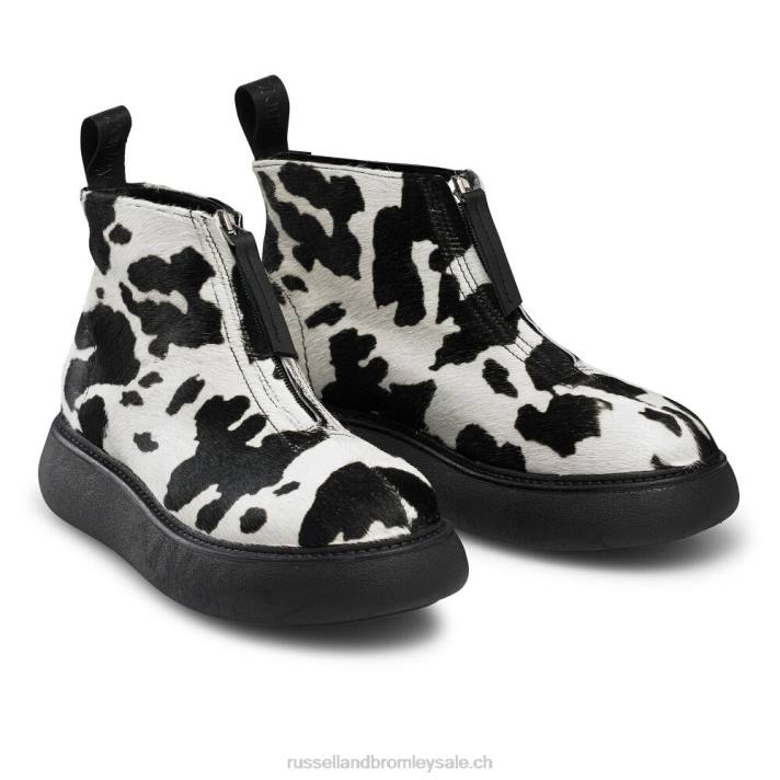 multi 8BN6315 femmes Russell And Bromley bottes zippées à bulles sur le devant