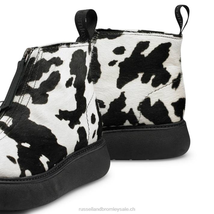 multi 8BN6315 femmes Russell And Bromley bottes zippées à bulles sur le devant